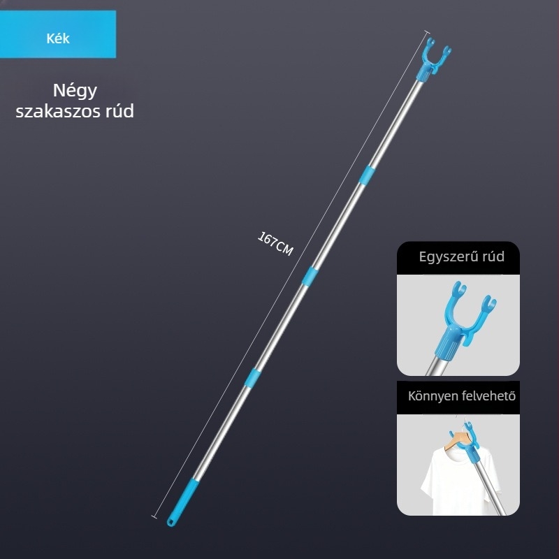 Tijiajing fém kihúzható ruhaszárító bot balkonos használatra, modern minimalista stílus