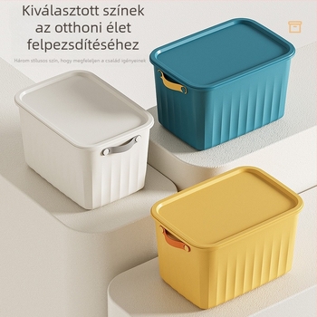 Fedeles tároló doboz, PP műanyag, füllel, 0-5 L kapacitás, többfunkciós, porálló