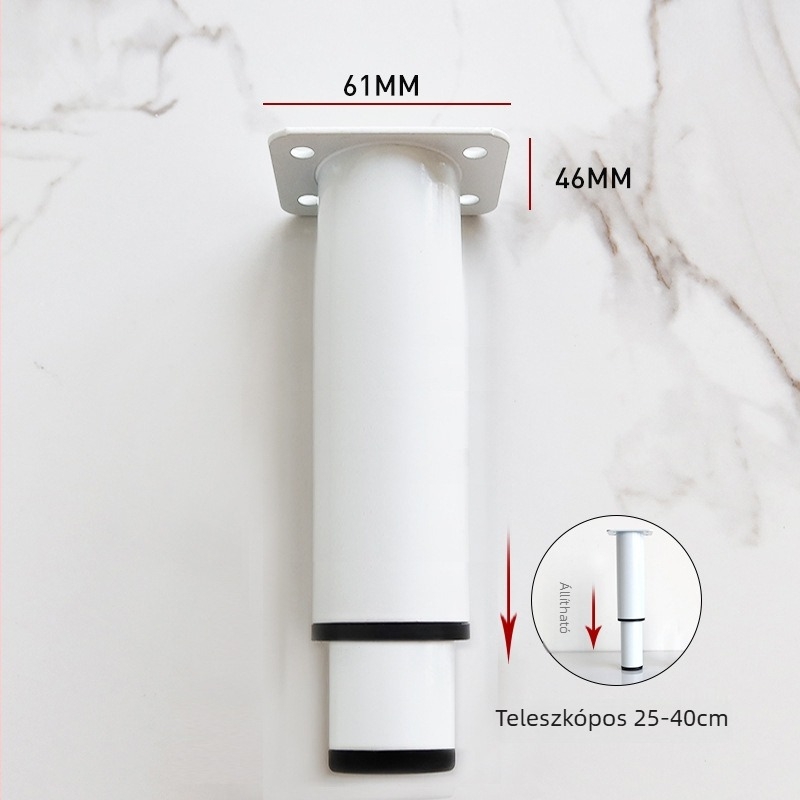 Állítható bútorlábas – vasból, Right Inscription márka, modern minimalist stílus, alkalmas ágyra, kanapéra, éjjeliszekrényre és TV-szekrényre