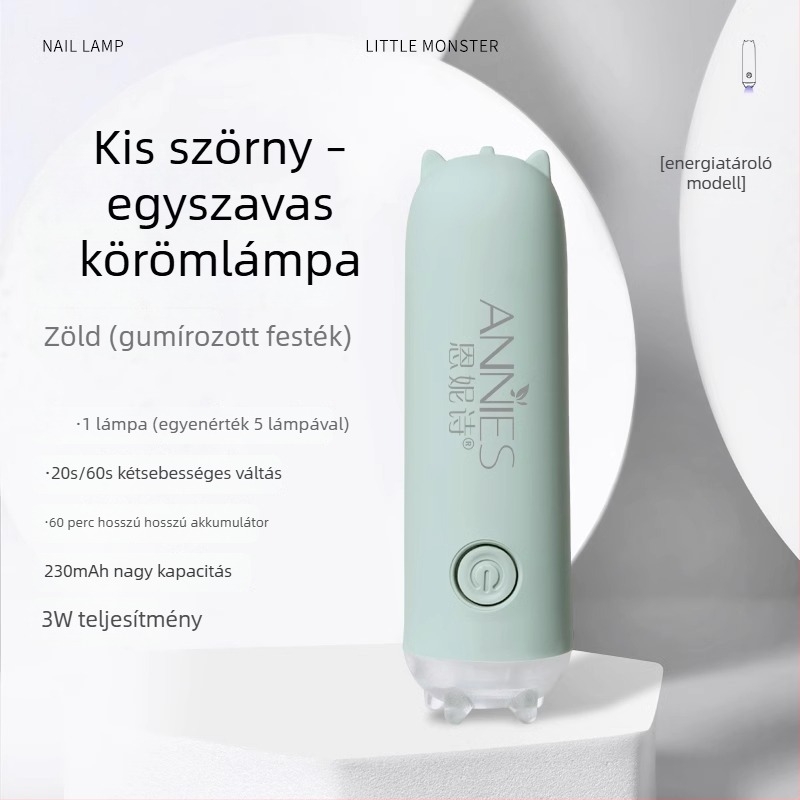Mermaid Monster mini körömlámpa - kézi, hordozható, újratölthető, hálózati tápellátás, gyors száradás