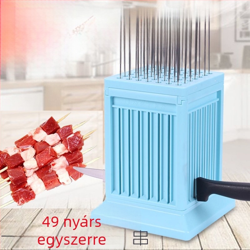 Vas grillvilla nyársakhoz — húsnyárs készítő és nyárs felhúzására szolgáló eszköz otthoni használatra