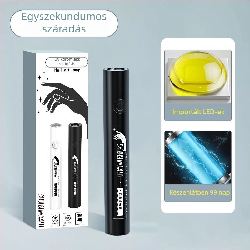 Kézi manikűr világítás művészethez újratölthető energiával, intelligens digitális kijelző, magas teljesítményű LED-diódák, 10 másodperces gyors száradás, kompakt polimerizáló lámpa