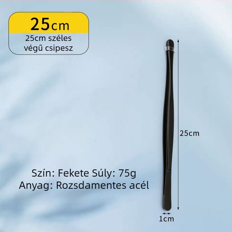 Ételcsipesz grillsütőhöz, koreai stílusban, 430 rozsdamentes acélból, magas hőállóság, tálaló csipesz