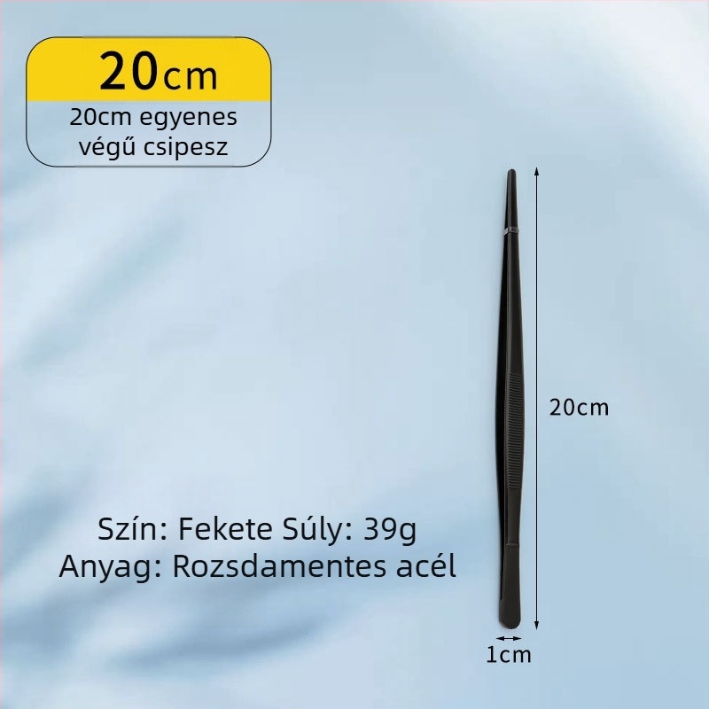 Ételcsipesz grillsütőhöz, koreai stílusban, 430 rozsdamentes acélból, magas hőállóság, tálaló csipesz