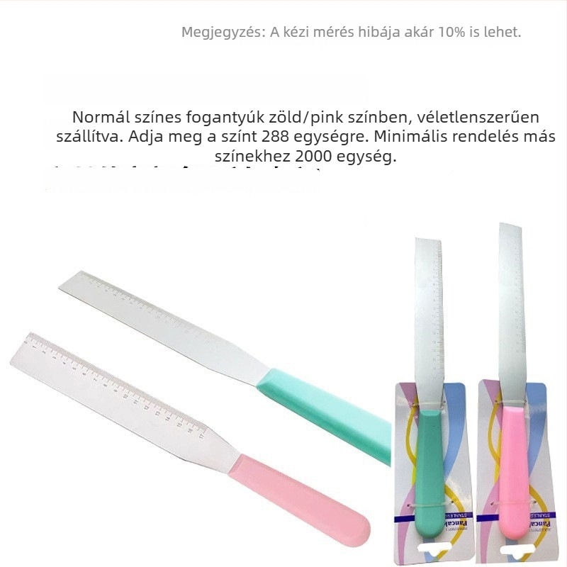 One Heart Rozsdamentes acél graduált derékszögű spatula torta dekoráláshoz