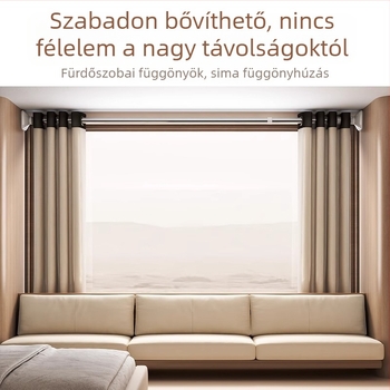 Rozsdamentes acélból készült teleszkópos ruhaszárító rúd, fúrás nélkül, erkélyre, állítható, modern minimalista stilus