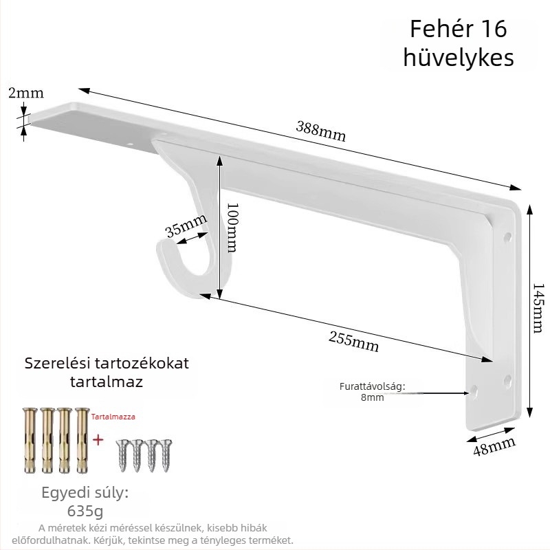 Integrált gardrób állvány ruhakasztó rúdtartóval, háromszög alakú támasz, nyitott gardróbszekrény polccal