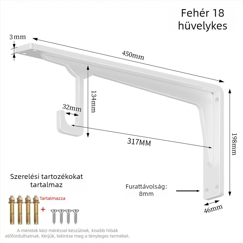 Integrált gardrób állvány ruhakasztó rúdtartóval, háromszög alakú támasz, nyitott gardróbszekrény polccal