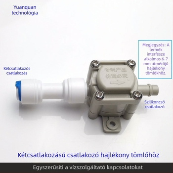 Víztisztító szelep – negatív nyomású modell, élelmiszer-minőségű POM anyag, teásasztal tömlő csatlakozás, automatikus vízellátás