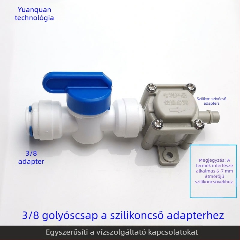 Víztisztító szelep – negatív nyomású modell, élelmiszer-minőségű POM anyag, teásasztal tömlő csatlakozás, automatikus vízellátás