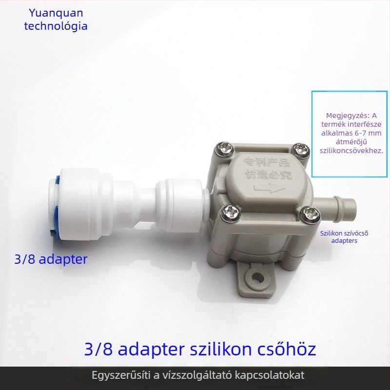Víztisztító szelep – negatív nyomású modell, élelmiszer-minőségű POM anyag, teásasztal tömlő csatlakozás, automatikus vízellátás