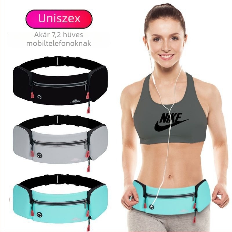 Férfiak számára sport derékszíj táska antibakteriális nylonból, PU béléssel, futáshoz