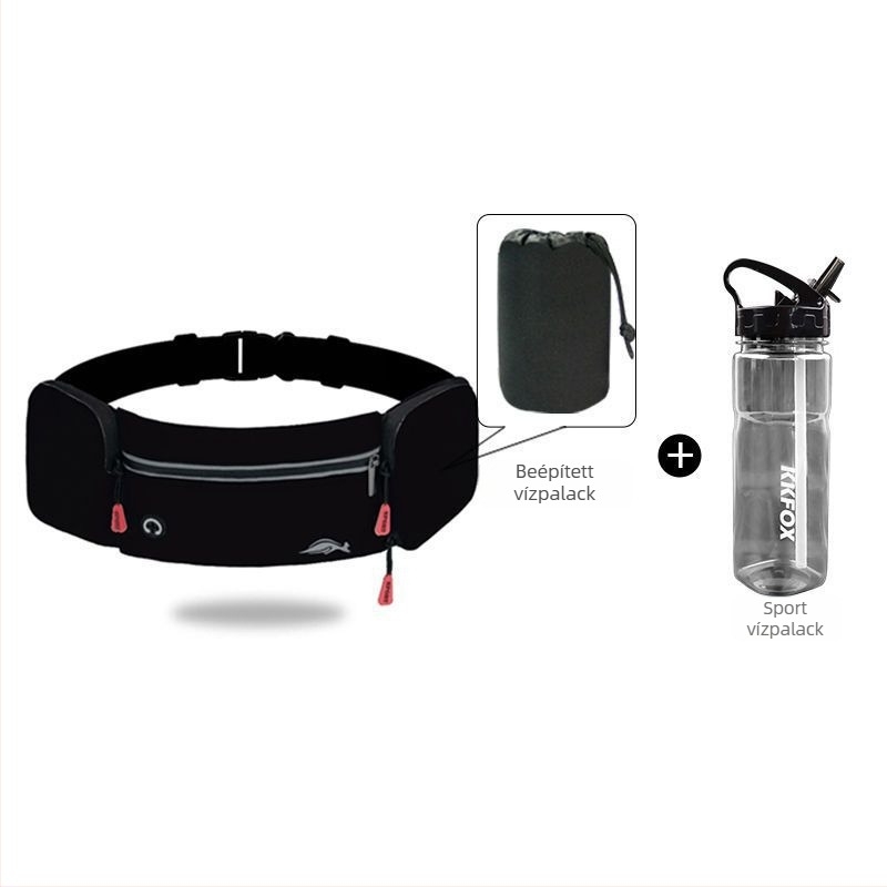 Férfiak számára sport derékszíj táska antibakteriális nylonból, PU béléssel, futáshoz