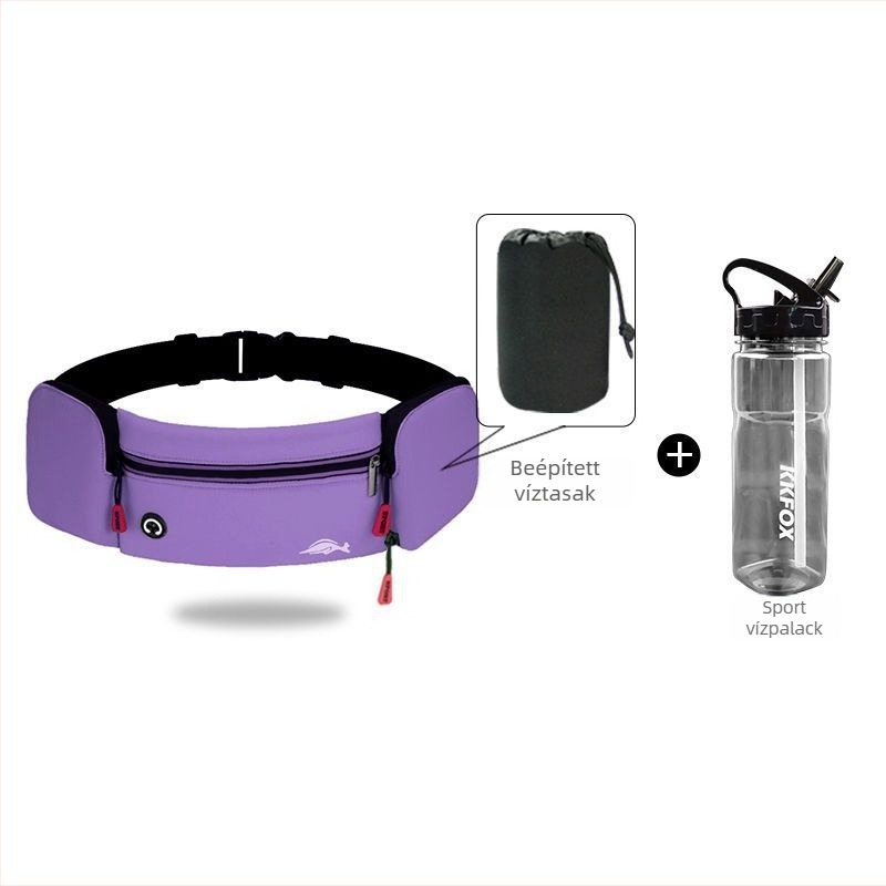 Férfiak számára sport derékszíj táska antibakteriális nylonból, PU béléssel, futáshoz