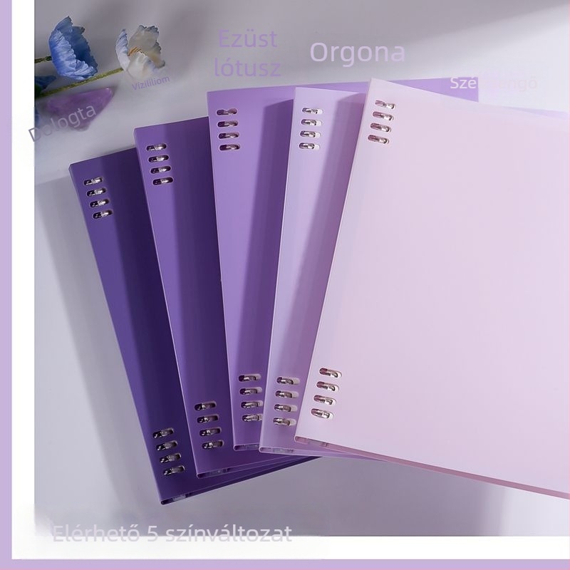 Notesz gyűrűs kötés, PVC belső, 75 g papír, 1–50 oldal, egyszerű kialakítás