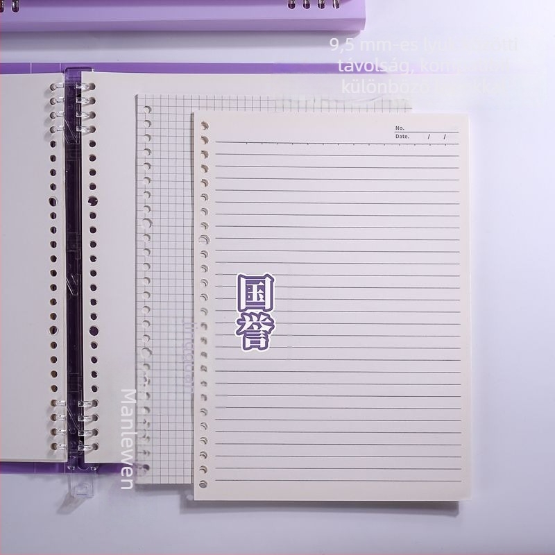 Notesz gyűrűs kötés, PVC belső, 75 g papír, 1–50 oldal, egyszerű kialakítás
