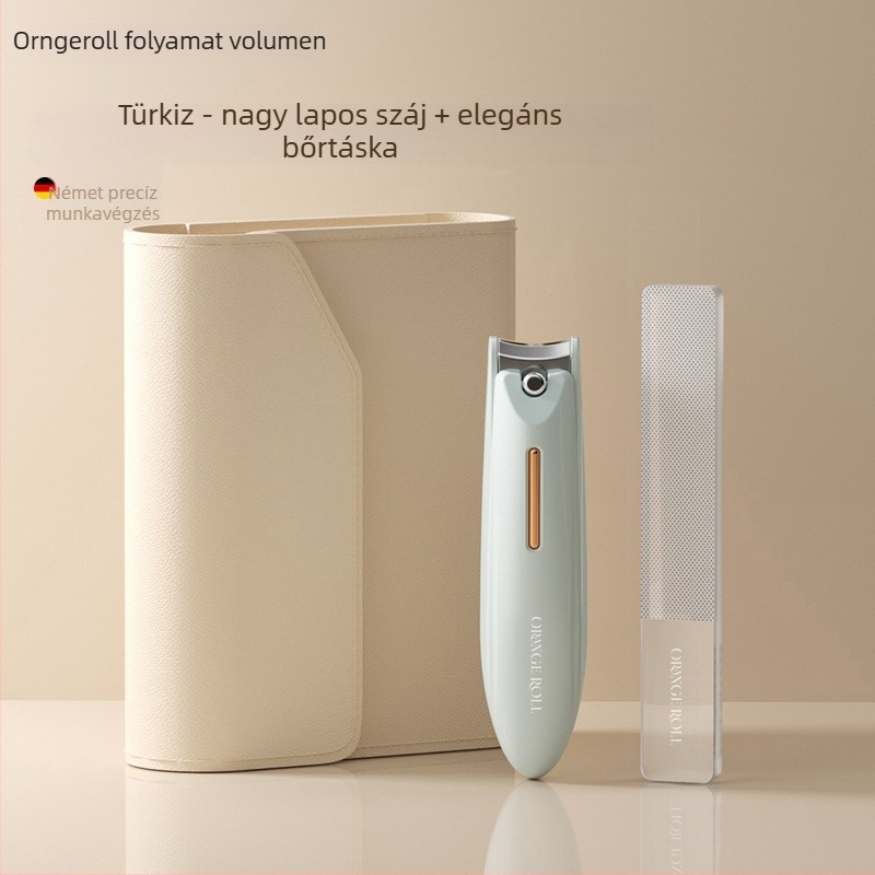 Manikűrhöz készített körömvágó készlet anti-splash dizájnnal, sík szájjal és ferde nyitással, műanyag és szénacél kivitelben