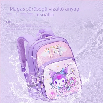 Lányos iskolai hátizsák Cartoon mintával, Oxford anyagból, nagy kapacitású, légáteresztő, vízálló, kopásálló, görbült vállpántok