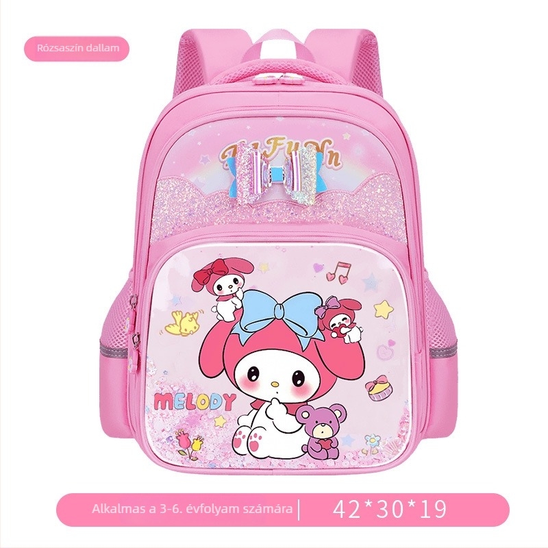 Lányos iskolai hátizsák Cartoon mintával, Oxford anyagból, nagy kapacitású, légáteresztő, vízálló, kopásálló, görbült vállpántok