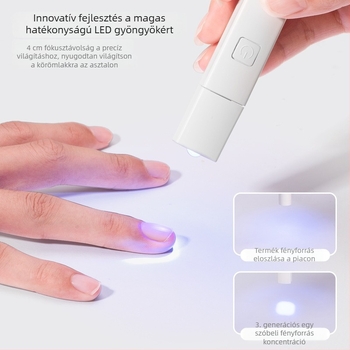 Pinchuang M105 kézi körömlámpa – kis méretű, hordozható lámpa fókuszált fénnyel a gyorsan száradó gél-lakkhoz