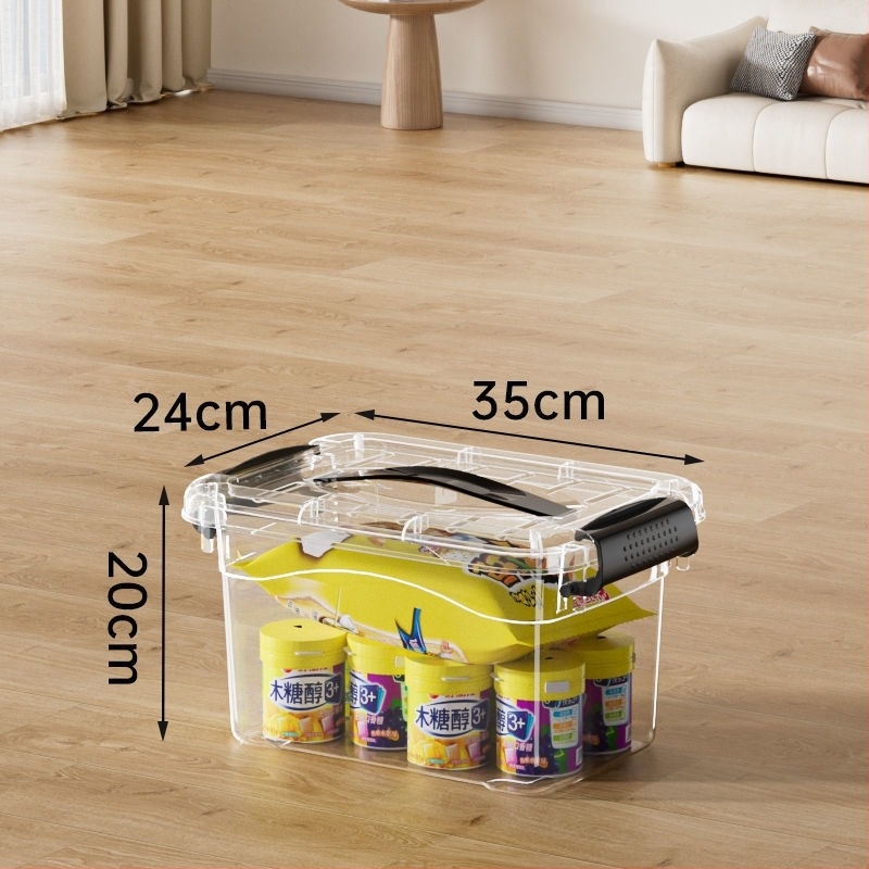 Átlátszó polipropilén tároló doboz ruháknak, fedél nélküli, átlátszó és vízálló, 0–5 L kapacitás