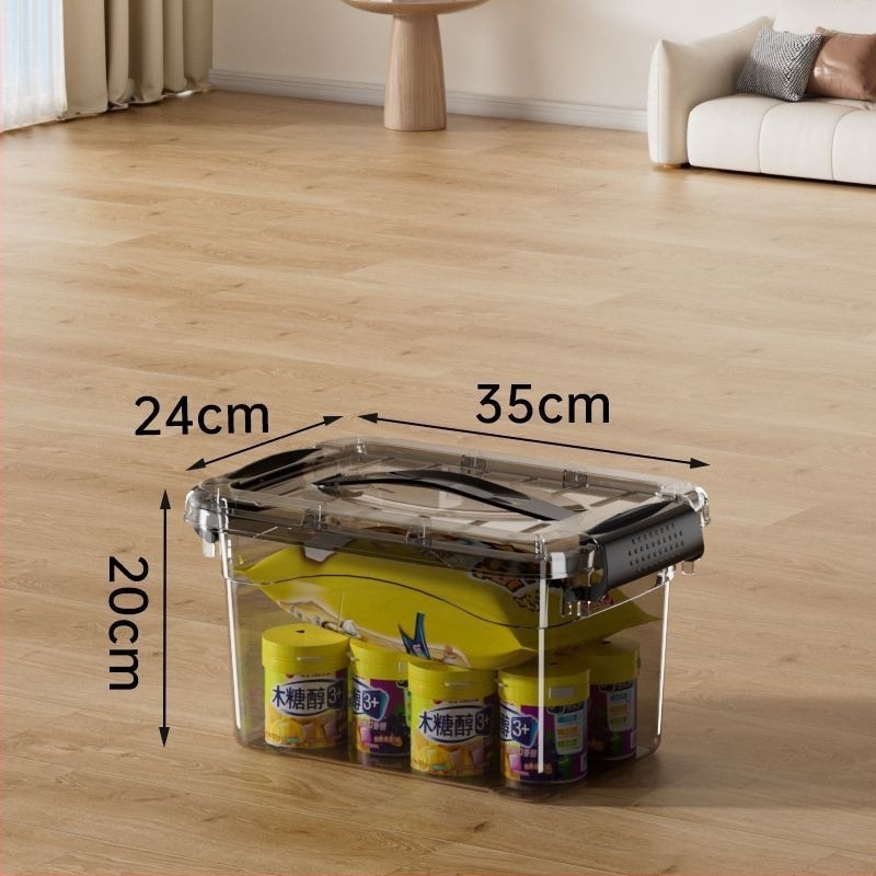 Átlátszó polipropilén tároló doboz ruháknak, fedél nélküli, átlátszó és vízálló, 0–5 L kapacitás