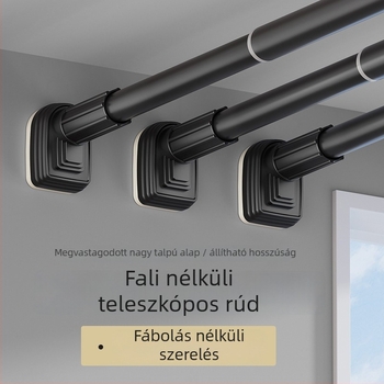 Kingsborough teleszkópos zuhanyfüggönyrúd ruhaszárításhoz — rozsdamentes acél + ABS, testreszabható, leválasztható, könnyű luxus stílus