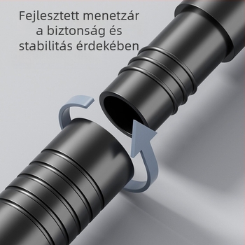 Kingsborough teleszkópos zuhanyfüggönyrúd ruhaszárításhoz — rozsdamentes acél + ABS, testreszabható, leválasztható, könnyű luxus stílus