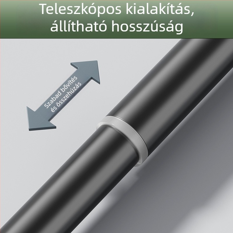 Kingsborough teleszkópos zuhanyfüggönyrúd ruhaszárításhoz — rozsdamentes acél + ABS, testreszabható, leválasztható, könnyű luxus stílus