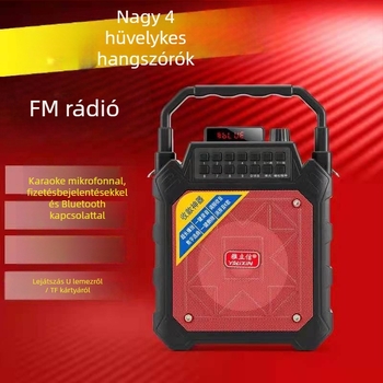 Yalixin HFC-902 Bluetooth hordozható hangsugárzó karaoke és négyzet-tánc alkalmazásokhoz, 15W, Bluetooth 5.0, beépített 4000mAh akkumulátor, 100Hz-20kHz