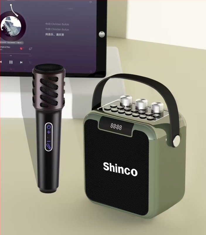 Yalixin HFC-902 Bluetooth hordozható hangsugárzó karaoke és négyzet-tánc alkalmazásokhoz, 15W, Bluetooth 5.0, beépített 4000mAh akkumulátor, 100Hz-20kHz