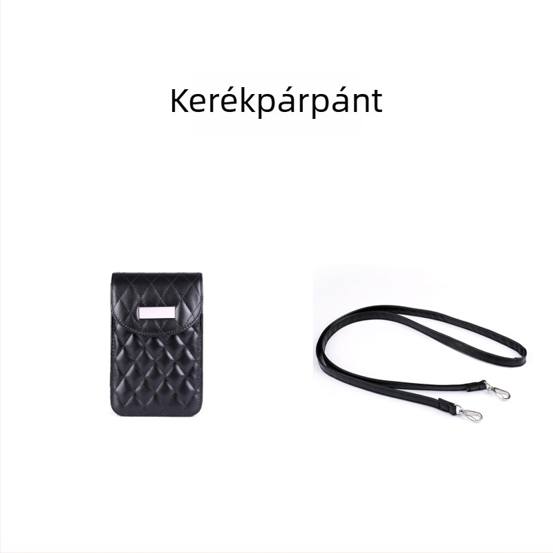 Láncos keresztbody övtáska, quiltelt mintázat, PU anyag, cipzáras nyitás, laminált belső zseb