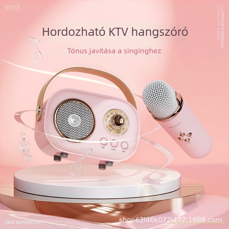 C20Plus Karaoke mikrofon és Bluetooth hangszóró – Beépített akkumulátor 1000–1200mAh, Bluetooth 5.1, 8W, frekvenciatartomány 100Hz–20kHz, 10m hatótáv
