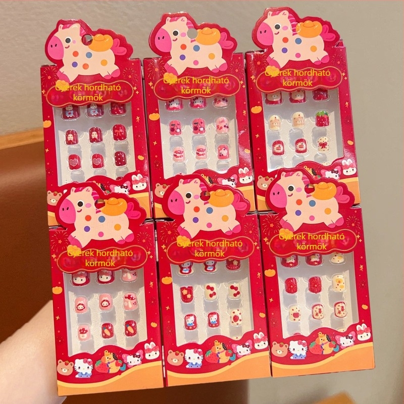 Gyerekeknek való körömdíszítő matricák – A Ló éve 2026, Cuki rajzfilm minta, Lányoknak, Kód ET-XN479-YXY-RX14-XP