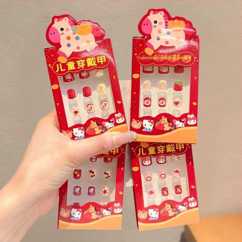 Gyerekeknek való körömdíszítő matricák – A Ló éve 2026, Cuki rajzfilm minta, Lányoknak, Kód ET-XN479-YXY-RX14-XP