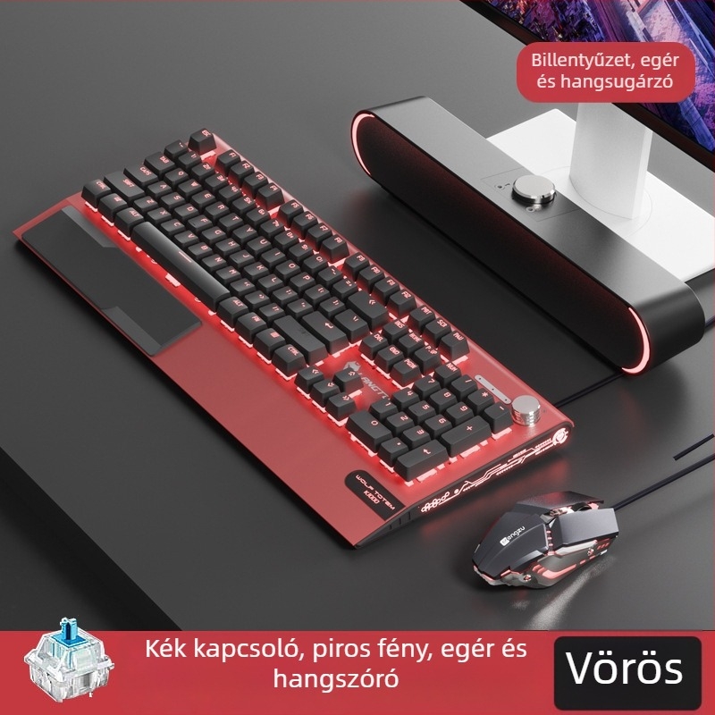 K1000 mechanikus billentyűzet, 104 gomb, vezetékes kapcsolat, RGB háttérvilágítás, fémből készült test, 1,5 m kábel.