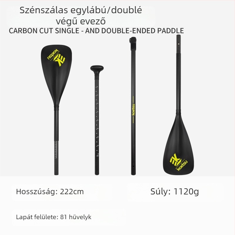 Koetsu felfújható SUP deszka kajak lapáttal — karbon + üvegszál, univerzális használat, szörfdeszka