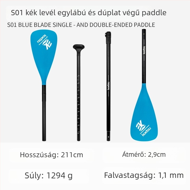 Koetsu felfújható SUP deszka kajak lapáttal — karbon + üvegszál, univerzális használat, szörfdeszka