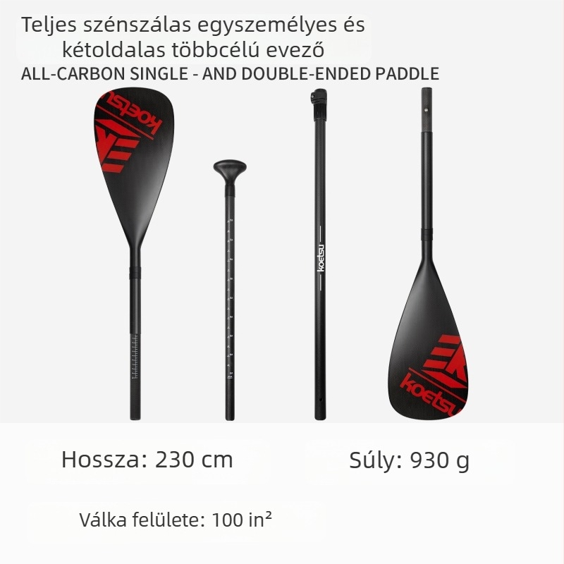 Koetsu felfújható SUP deszka kajak lapáttal — karbon + üvegszál, univerzális használat, szörfdeszka