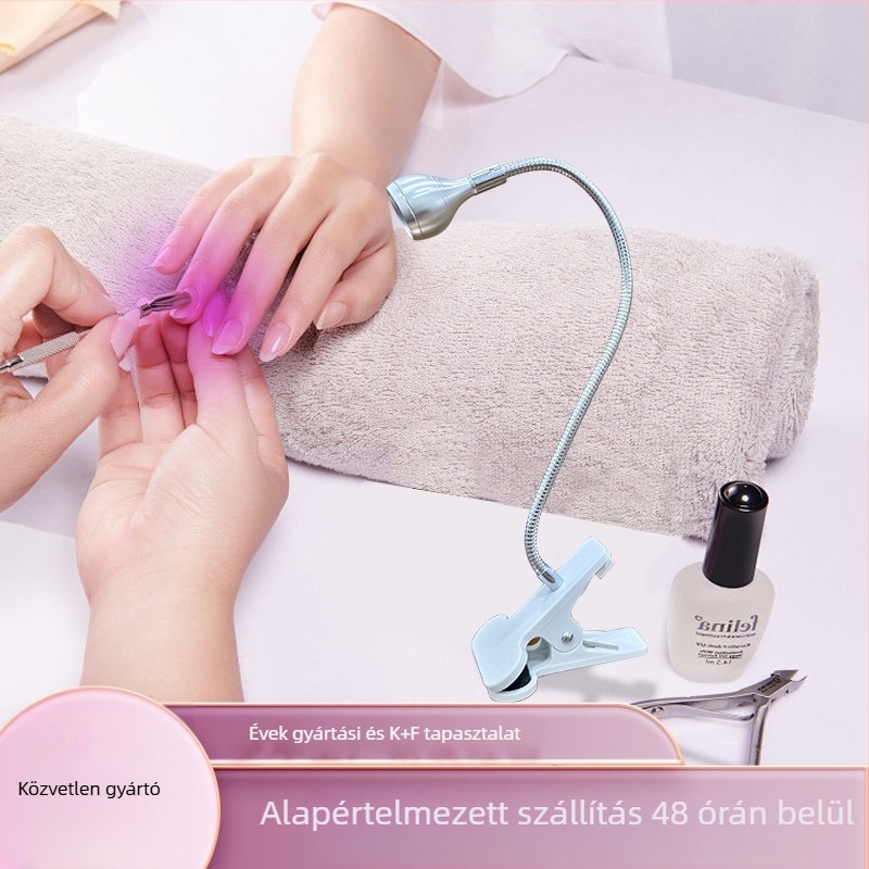 Manikűr lámpa rugalmas nyakkal, USB-s UV-kötés LED lámpa a köröm művészetéhez