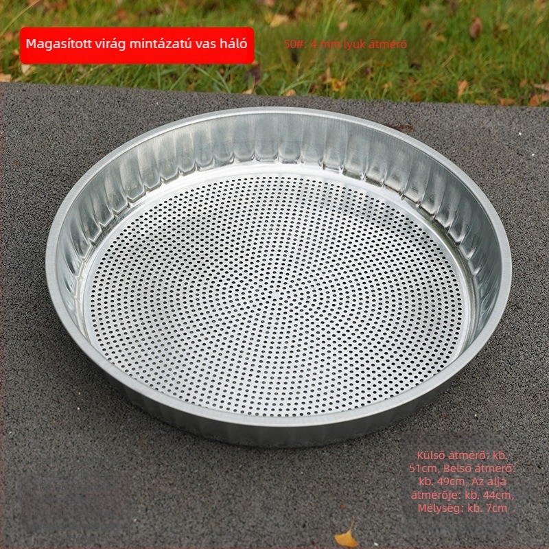 Liszt szita – Anyag: vas és rozsdamentes acél, nem mágneses; Stílus: modern egyszerűség; Bevezetés: 2017 tavasz; Eredet: Chongqing Dazu