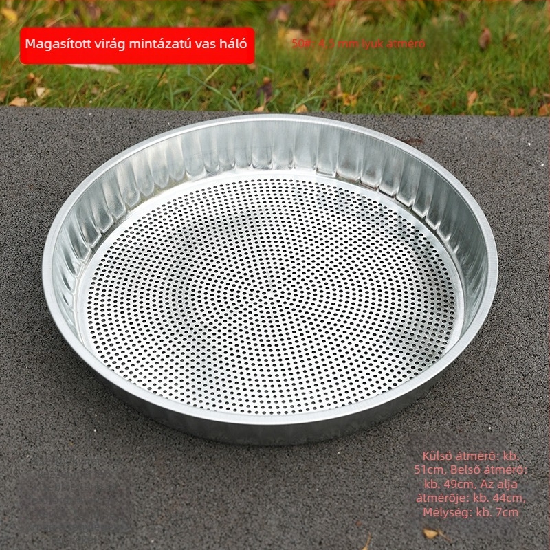 Liszt szita – Anyag: vas és rozsdamentes acél, nem mágneses; Stílus: modern egyszerűség; Bevezetés: 2017 tavasz; Eredet: Chongqing Dazu