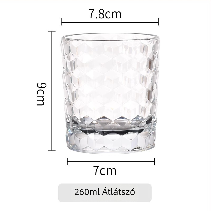 PC anyagú fogkefés pohár, vastagított, ütésálló, átlátszó, könnyű luxus pár számára