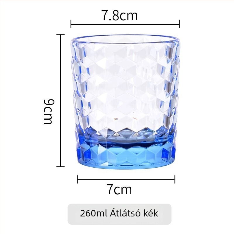 PC anyagú fogkefés pohár, vastagított, ütésálló, átlátszó, könnyű luxus pár számára