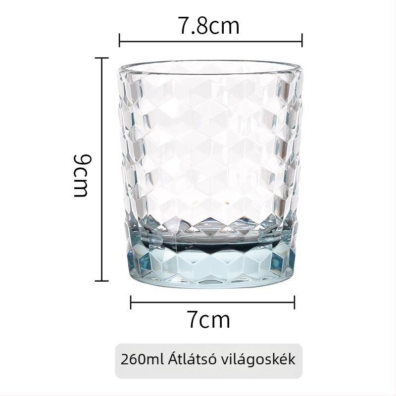 PC anyagú fogkefés pohár, vastagított, ütésálló, átlátszó, könnyű luxus pár számára