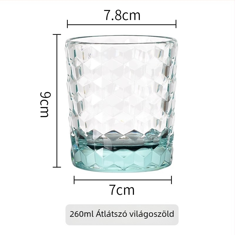 PC anyagú fogkefés pohár, vastagított, ütésálló, átlátszó, könnyű luxus pár számára