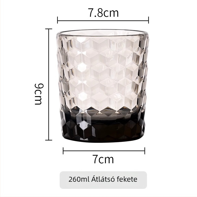 PC anyagú fogkefés pohár, vastagított, ütésálló, átlátszó, könnyű luxus pár számára