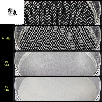 Liszt-szitó 304 rozsdamentes acélból, finom hálóval – sokoldalú szitáláshoz liszt, rizs, szezámmag és szója tej számára