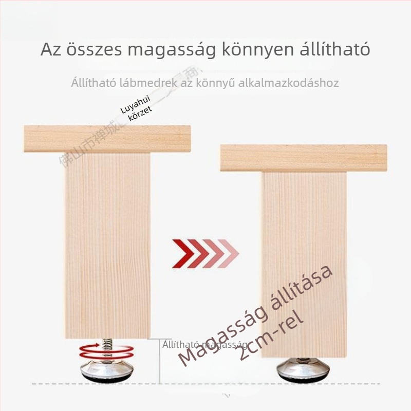 Fából készült megerősített ágytámasz lábak, állítható magasságú, nagy teherbírású, ágy alatti gerenda támogatás, modell 18, stílus Új kínai stílus, kód Hnwth54a