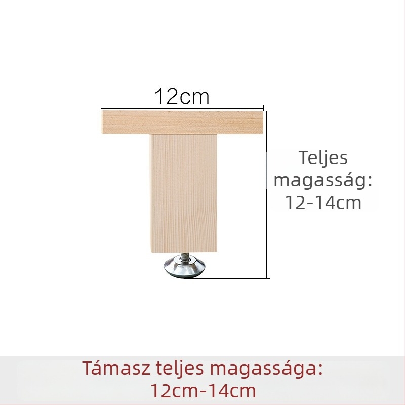 Fából készült megerősített ágytámasz lábak, állítható magasságú, nagy teherbírású, ágy alatti gerenda támogatás, modell 18, stílus Új kínai stílus, kód Hnwth54a